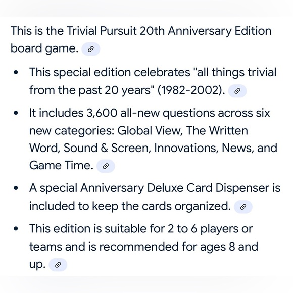 New Trivial Pursuit 20th Anniversary Edition Board Game Covering Years 1982-2002 - Picture 6 of 11